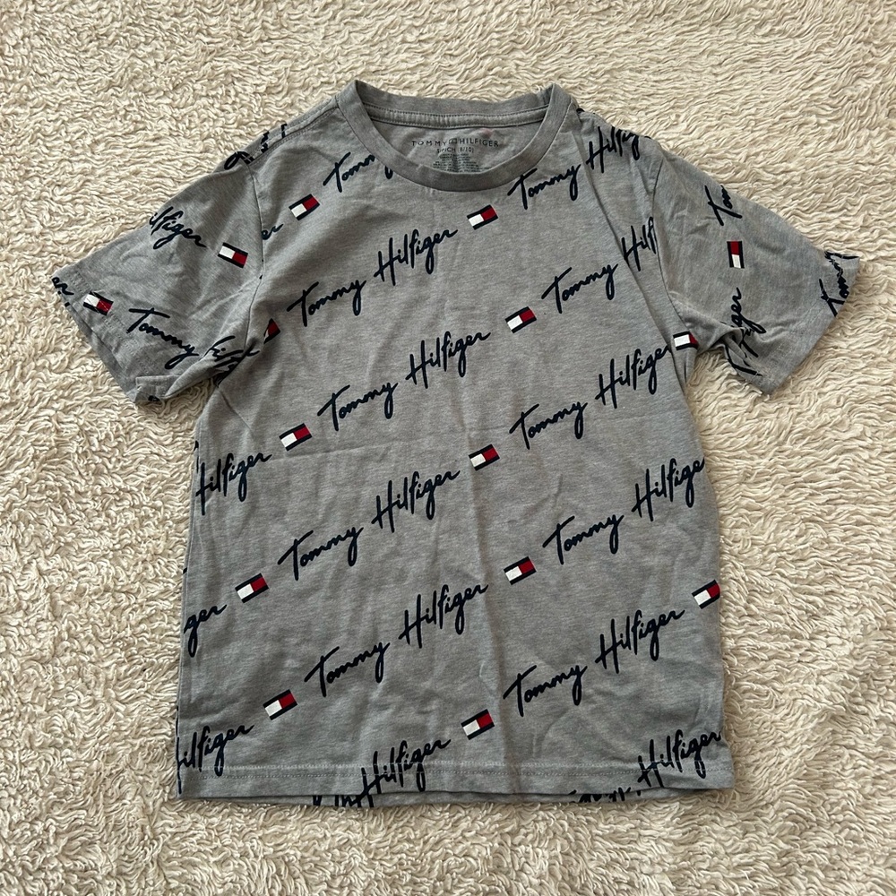 Tommy Hilfiger Boys Vertical Script Tee